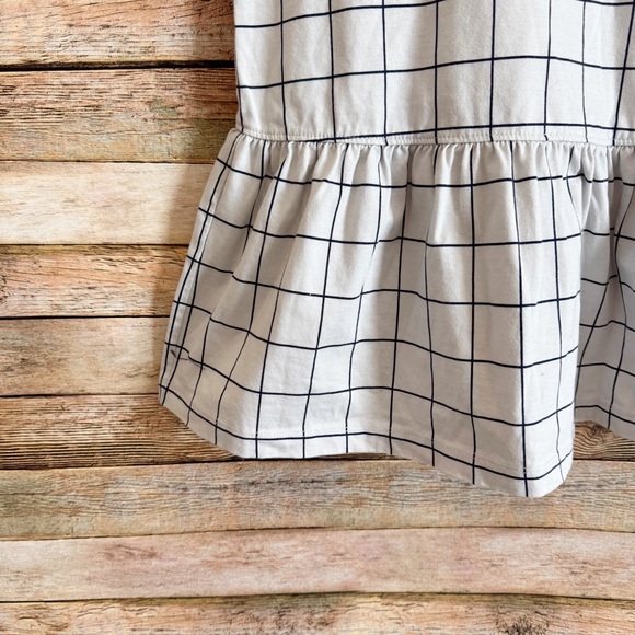 Hanna Andersson Girls Gray Plaid Grid Print Drop Waist Dress Size 130 US 8 - Picture 3 of 10